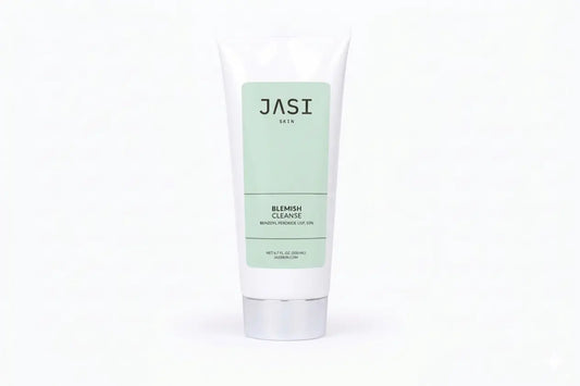 JASI Blemish Cleanse 10% benzoyl peroxide acne wash front label product shot