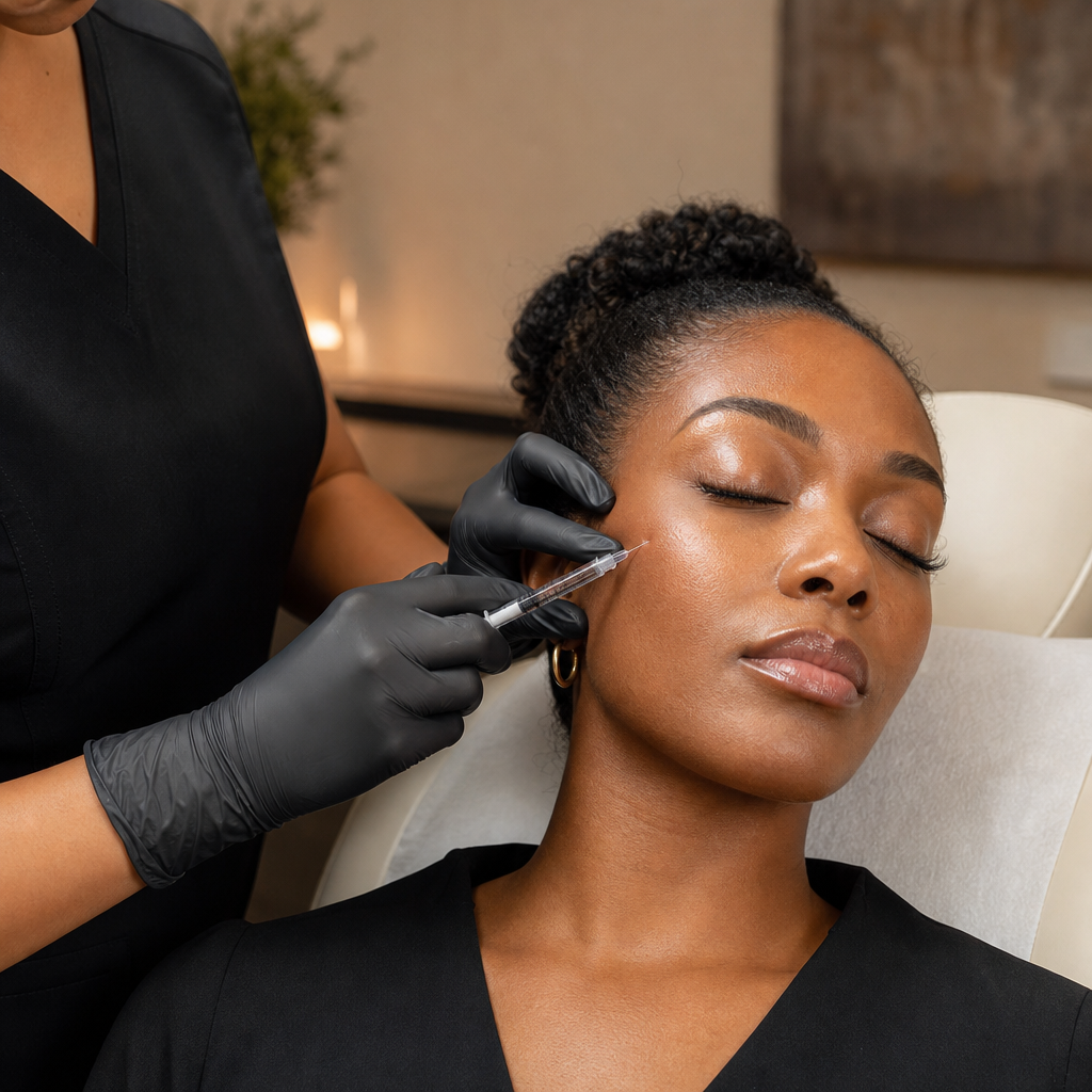 Sculptra injection for cheek volume restoration at JASI Skin + Wellness Med Spa